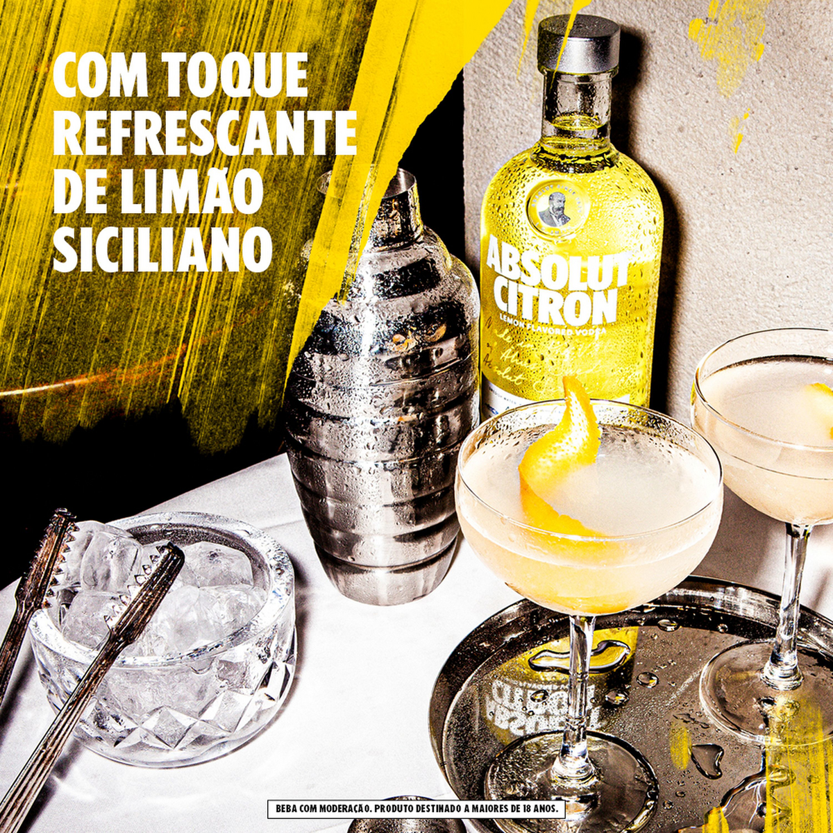 Vodka Destilada Saborizada Citron Absolut Garrafa 750ml