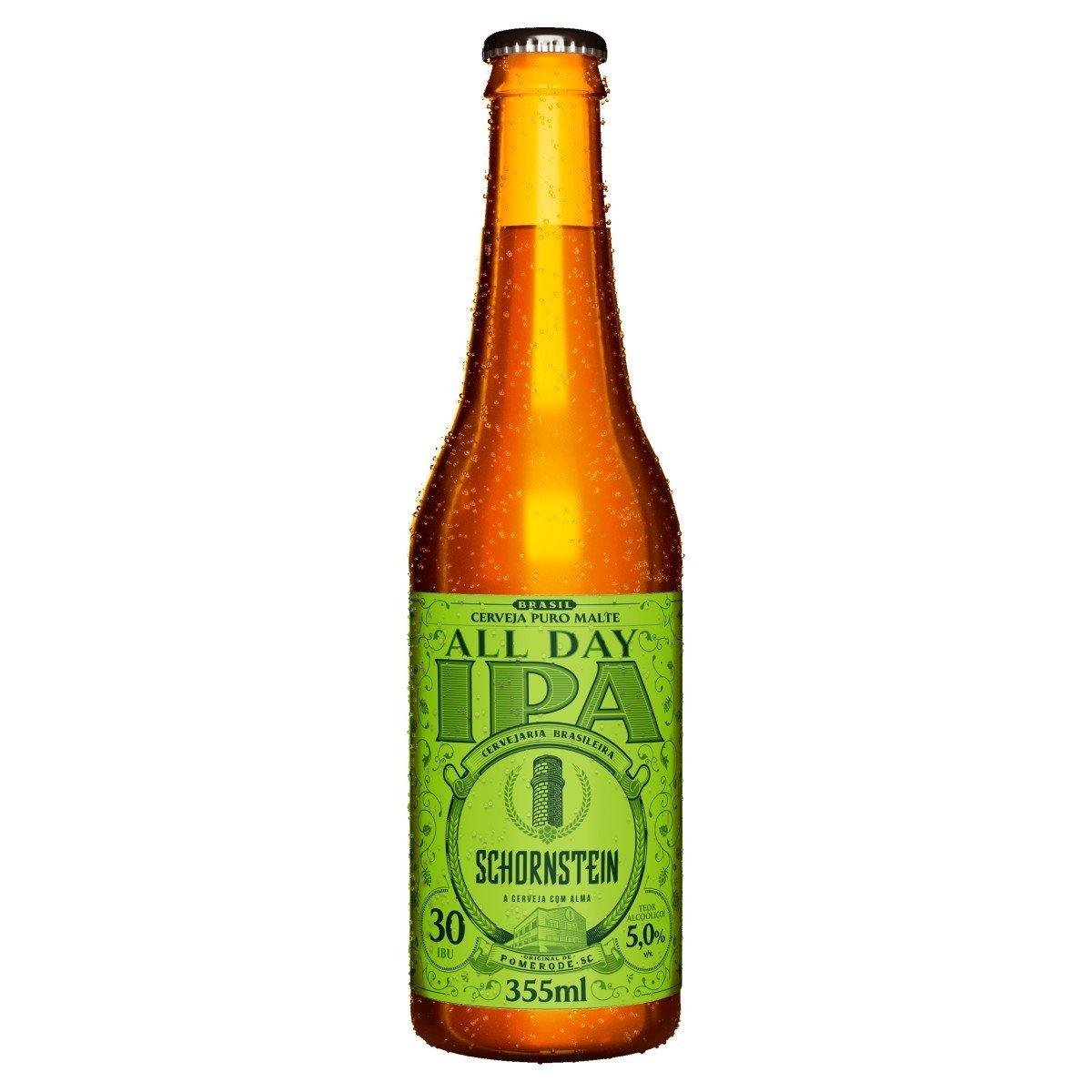 Cerveja IPA Puro Malte All Day Schornstein Garrafa 355ml