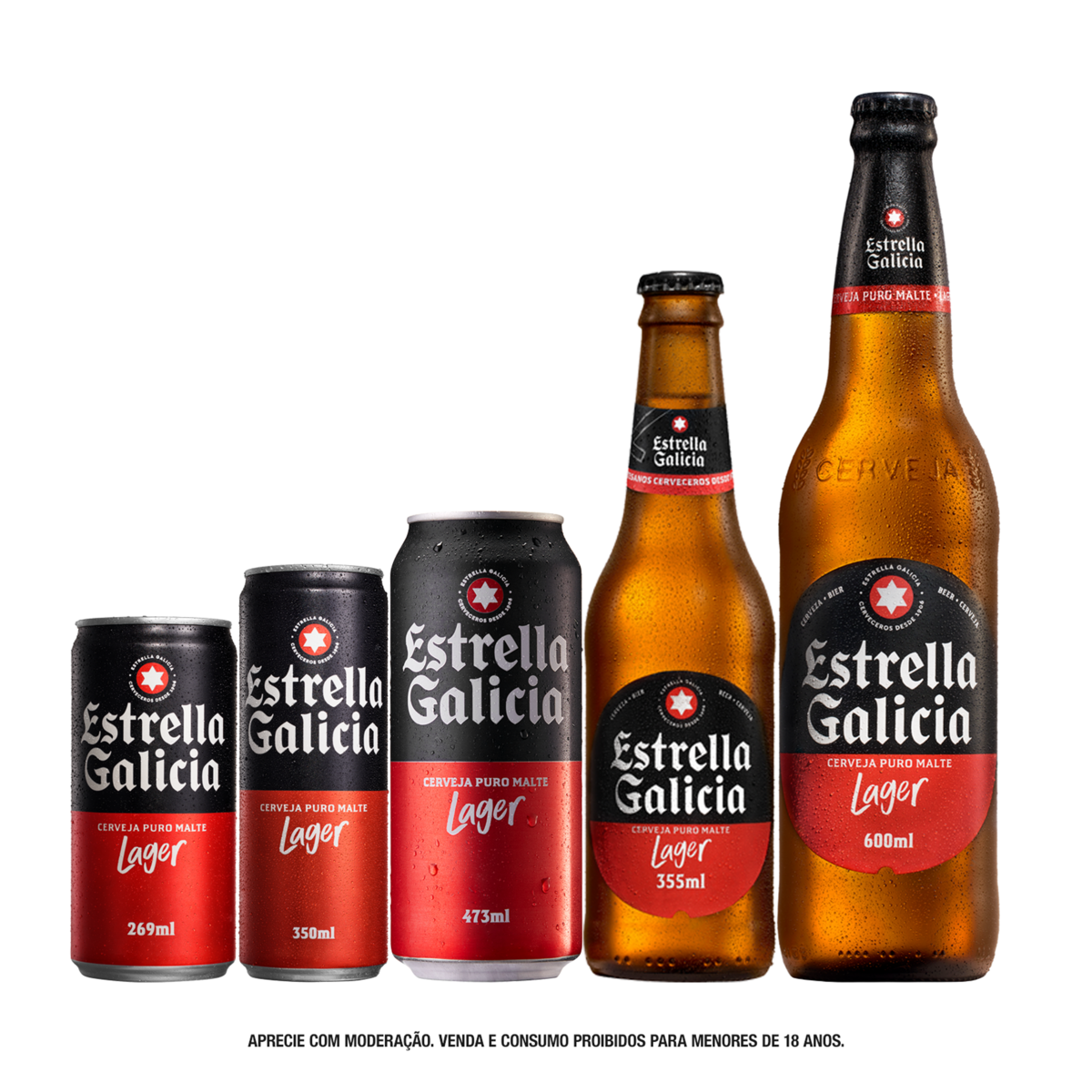 Cerveja Lager Puro Malte Estrella Galicia Garrafa 355ml