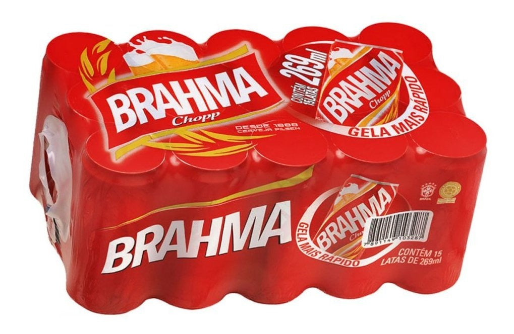 Cerveja Brahma Chopp Lager Lata 269ml Kit 15 Unidades Brasil