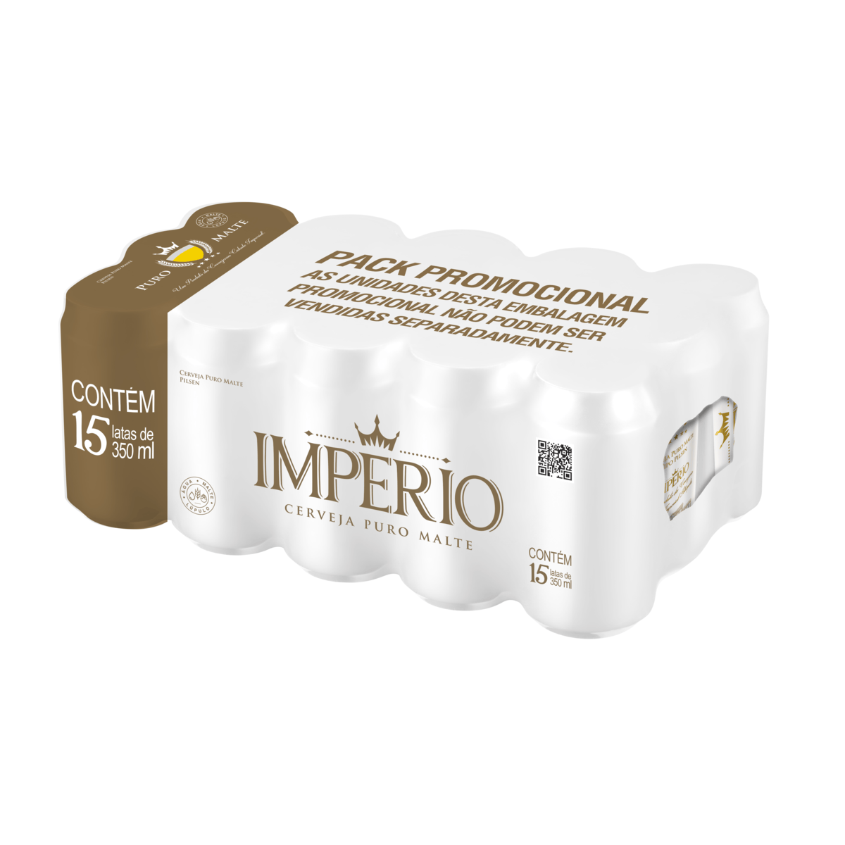 Cerveja Império Pilsen Lata 350ML Pack Com 15