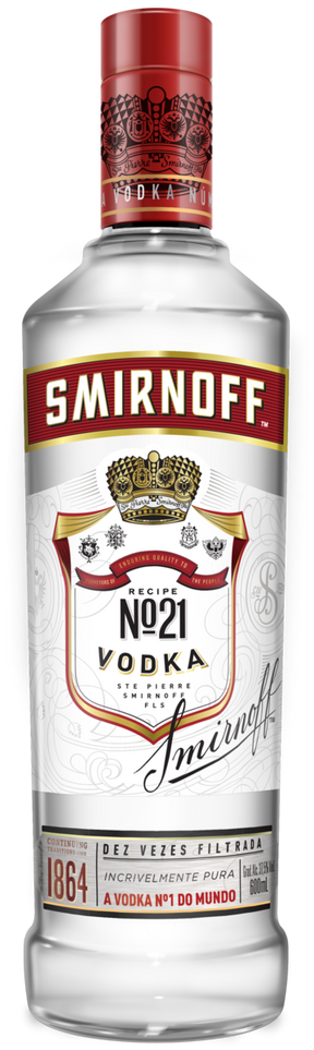 Vodka Destilada Smirnoff Garrafa 600ml