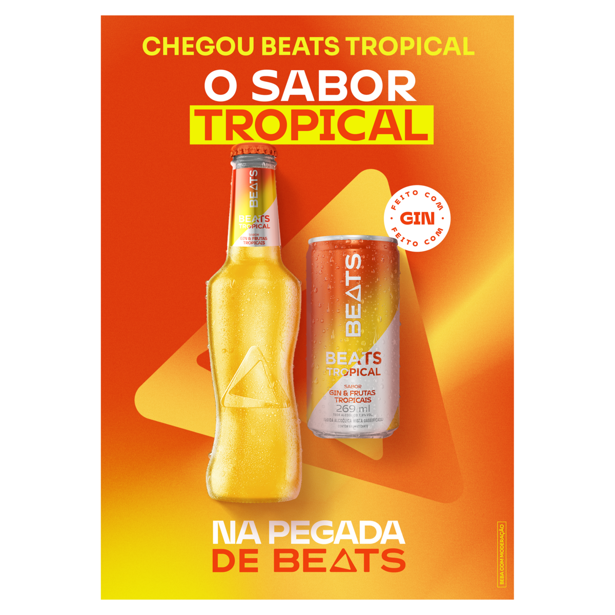 Bebida Mista Alcoólica Tropical Beats Lata 269ml