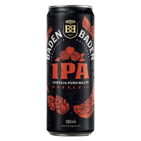 Cerveja IPA Puro Malte Maracujá Baden Baden Lata 350ml