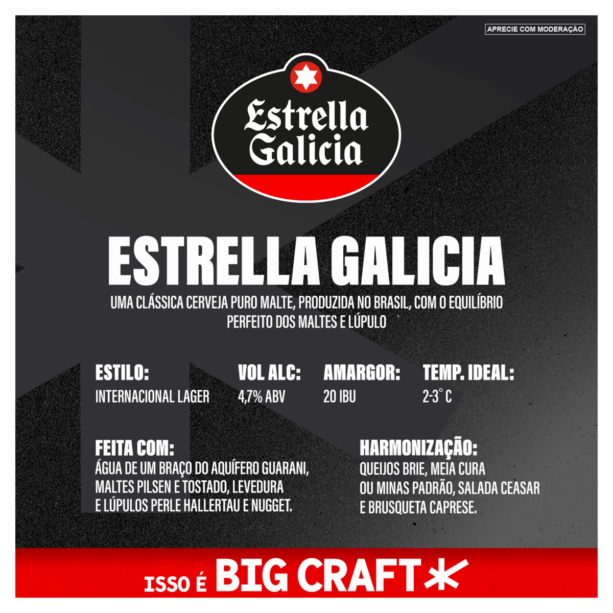 Cerveja Lager Puro Malte Estrella Galicia Lata 350ml